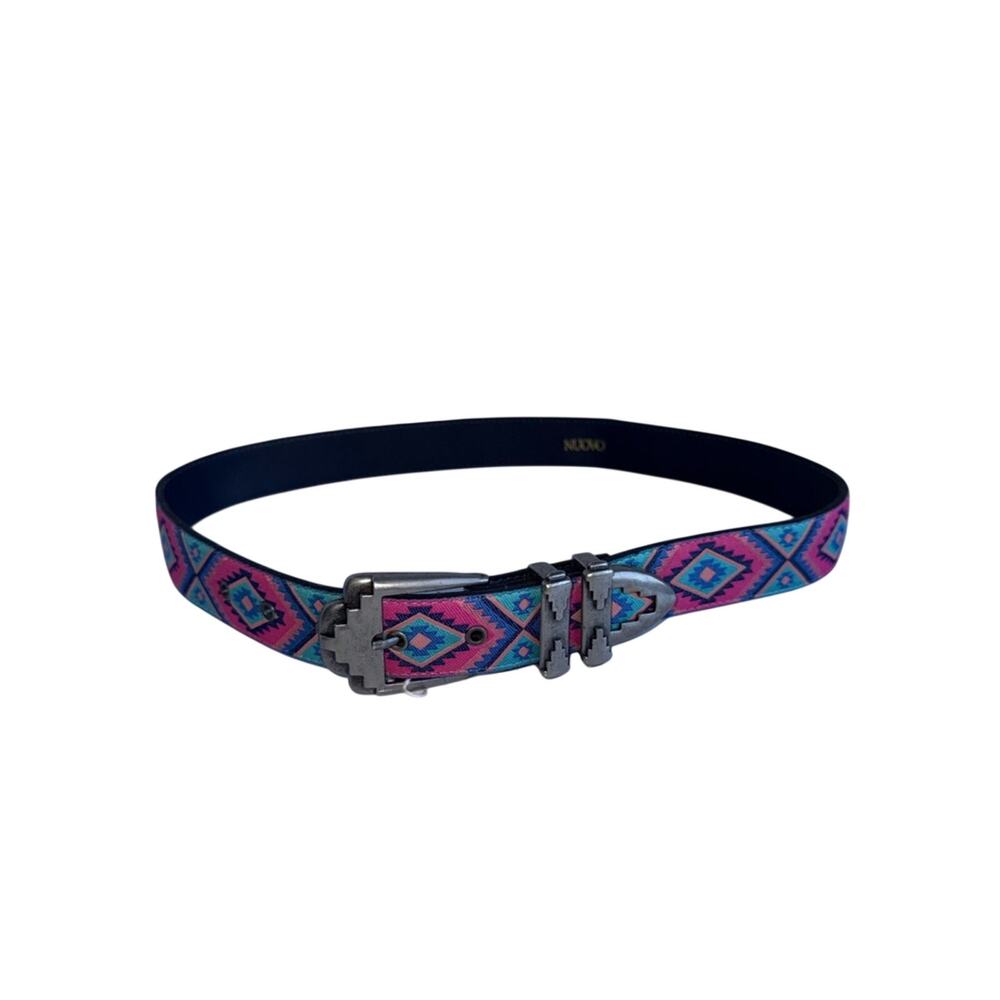 VITNAGE NUOVO Southwestern silver hardware woven Aztec cowgirl rodeo belt 11